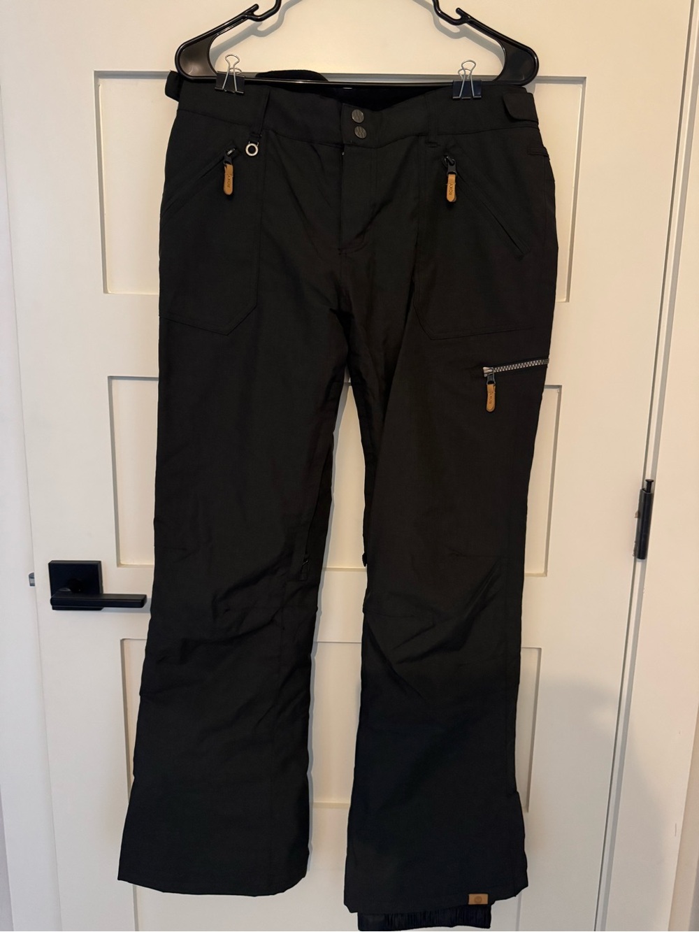 Roxy Black women's Cargo Ski Pants with Zip Pockets